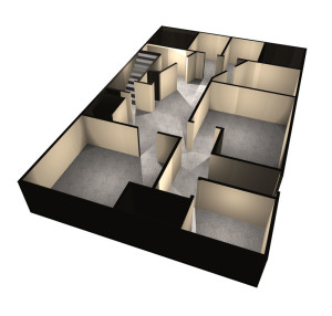 3-D Basement with Walls