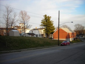 Rear lot and building